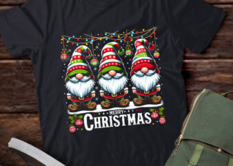 TA91-Cute Gnomes Merry Christmas Light Family Gnome Xmas Matching T-Shirt