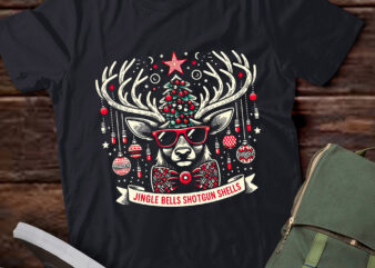 TA93-Christmas Holiday Funny Jingles Bells Shotgun Shells T-Shirt