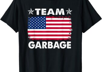 Team Garbage 2024 American USA Flag Retro Vintage Funny T-Shirt