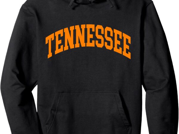 Tennessee tn throwback design – classic style orange text pullover hoodie