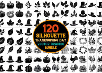 Thanksgiving Day Silhouette Vector Bundle