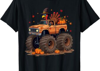 Thanksgiving Turkey Monster Truck youth Boys Kids toddlers T-Shirt