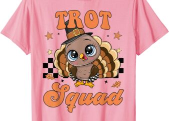 Thanksgiving Turkey Trot Squad Baby Girl Toddler Cute Funny T-Shirt