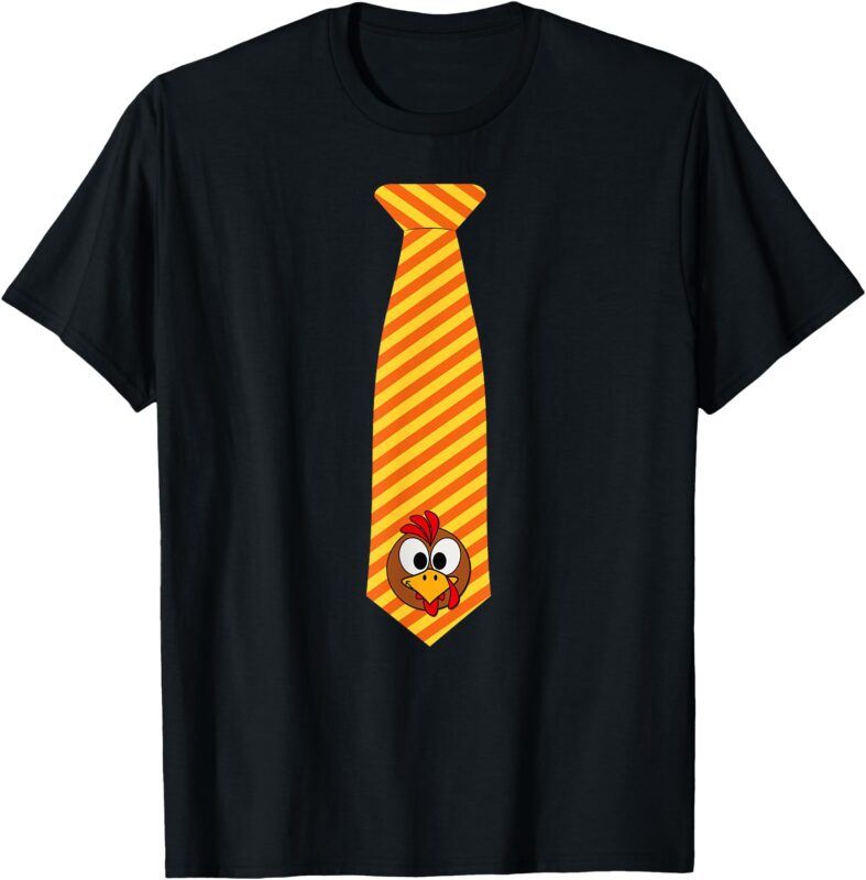 Thanksgiving costume tie with funny turkey face T-Shirt