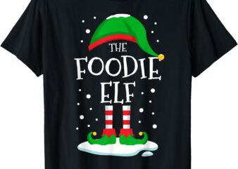 The Foodie Elf Christmas Family Matching Xmas Group Funny T-Shirt