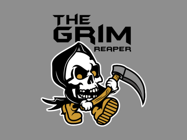 The gream reaper cartoon t shirt designs for sale