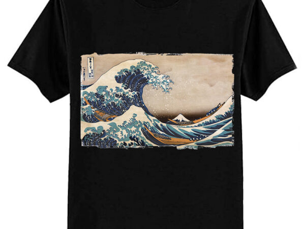 The great wave off kanagawa active t-shirt