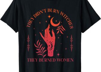 They Didn’t Burn Witches They Burned Women Witchy 2 Sides T-Shirt