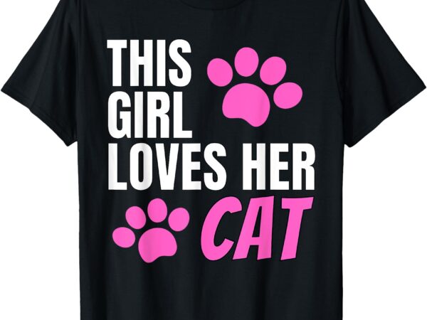 This girl loves her cat t-shirt