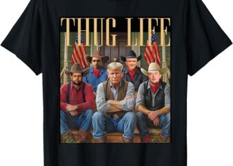 Thug Trump Vance Kennedy Elon For Life Graphic T-Shirt