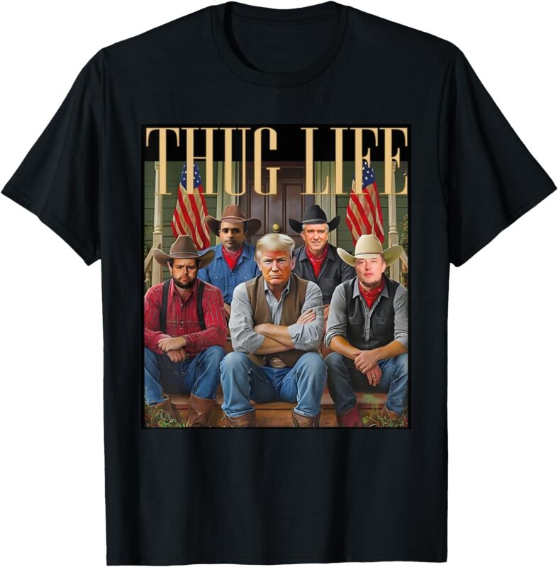 Thug Trump Vance Kennedy Elon For Life Graphic T-Shirt