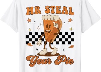 Toddler Boy Thanksgiving Mr Steal Your Pie Kids Men Women T-Shirt