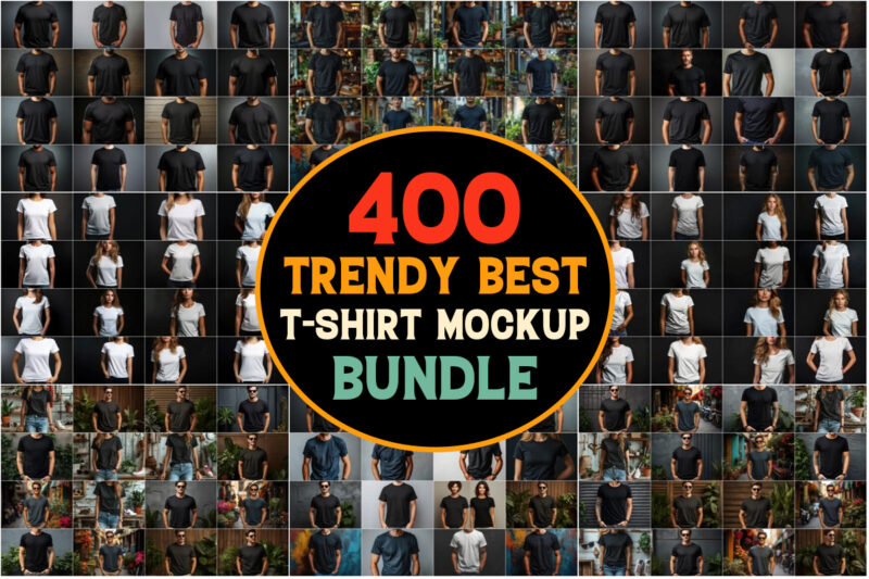 Trendy Best T-Shirt Mockup Bundle