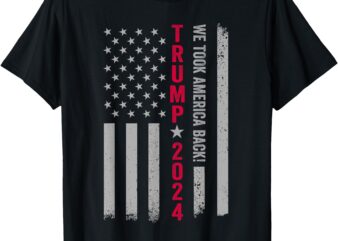 Trump 2024 Flag Victory J.D.Vance President 47 Trump Won T-Shirt