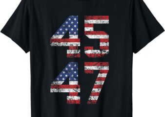 Trump 2024 Vintage T-Shirt – Classic Fit, Crew Neck, Black Adult