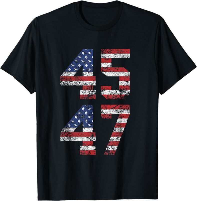 Trump 2024 Vintage T-Shirt – Classic Fit, Crew Neck, Black Adult