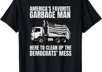 Trump America’s Favorite Garbage Man Trash Truck Photo MAGA T-Shirt