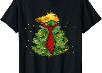 Trump Christmas USA Funny Trump Hair Tree Men, Women, Kids T-Shirt