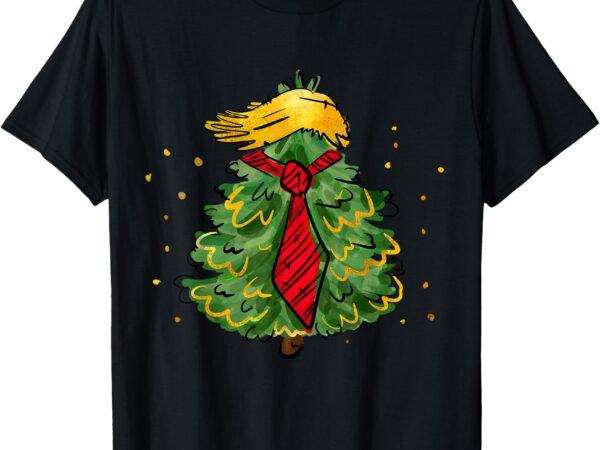 Trump christmas usa funny trump hair tree men, women, kids t-shirt