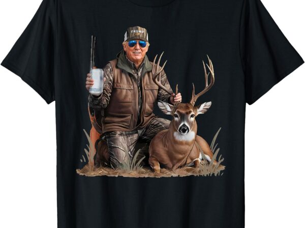 Trump deer hunting donald trump old school camouflage t-shirt