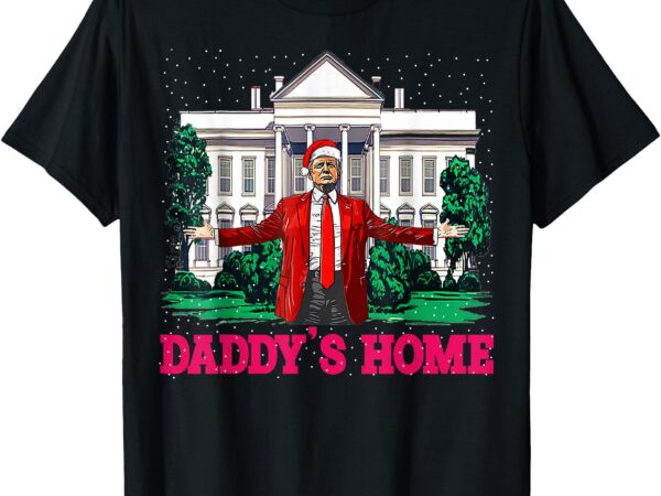 Trump pink 2024 take america back daddy’s home christmas t-shirt