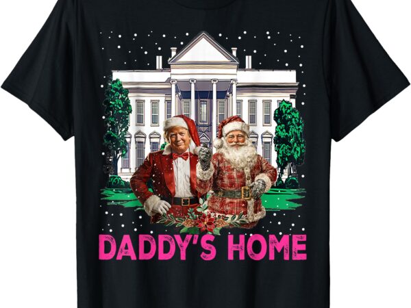 Trump pink 2024 take america back daddy’s home christmas t-shirt