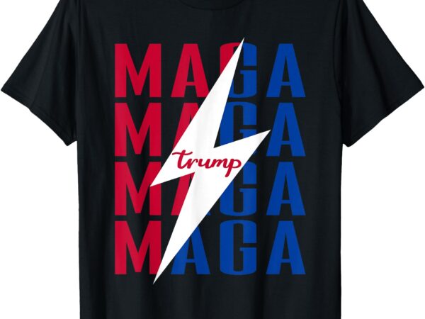 Trump shirt flag vintage style poster maga 2024 t-shirt