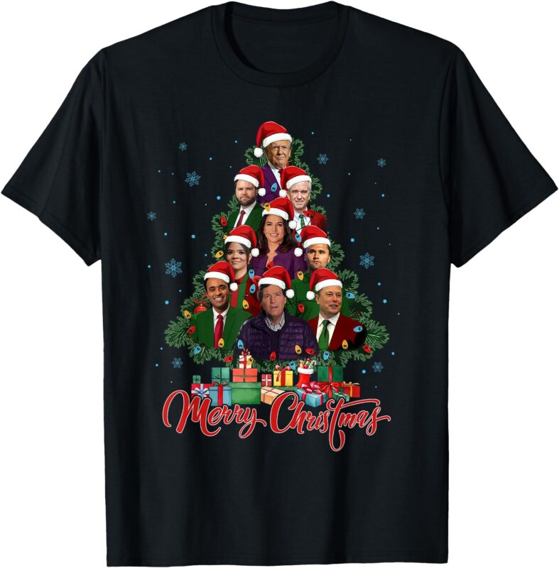 Trump Supporter Christmas Tree Dream Team Daddys Home 45 47 T-Shirt