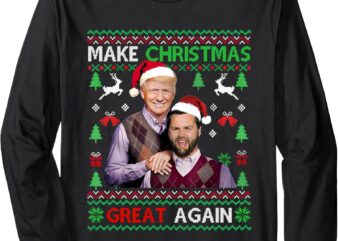 Trump Vance Brothers Funny Make Christmas Great Again Long Sleeve T-Shirt