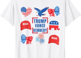 Trump Vance Kennedy Coquette bow vote presidential election T-Shirt