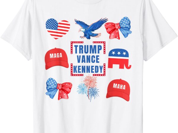 Trump vance kennedy coquette bow vote presidential election t-shirt