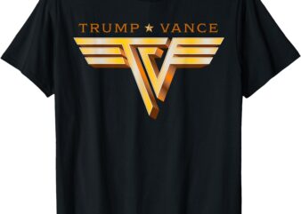 Trump Vance TV Rocker Gold Logo Vintage Trump Vance 2024 T-Shirt