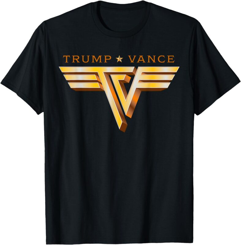 Trump Vance TV Rocker Gold Logo Vintage Trump Vance 2024 T-Shirt