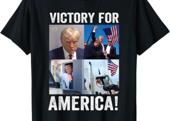 Trump Victory Trump Wins 2024 Election President Celebration T-Shirt