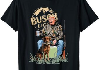 Trump With Dog Duck Waterfowl Hunting Camo President Trump T-Shirt