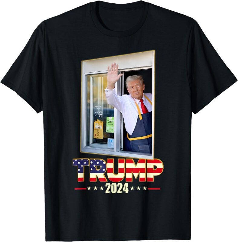 Trump With MC Donald Trump Worker Vote For Trump T-Shirt