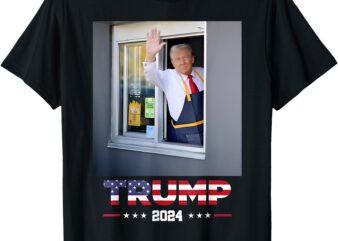 Trump Works Drive-thru Trump Serving French Fries T-Shirt