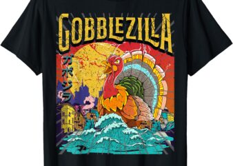 Turkey Day Thanksgiving Gobblezilla T-Shirt