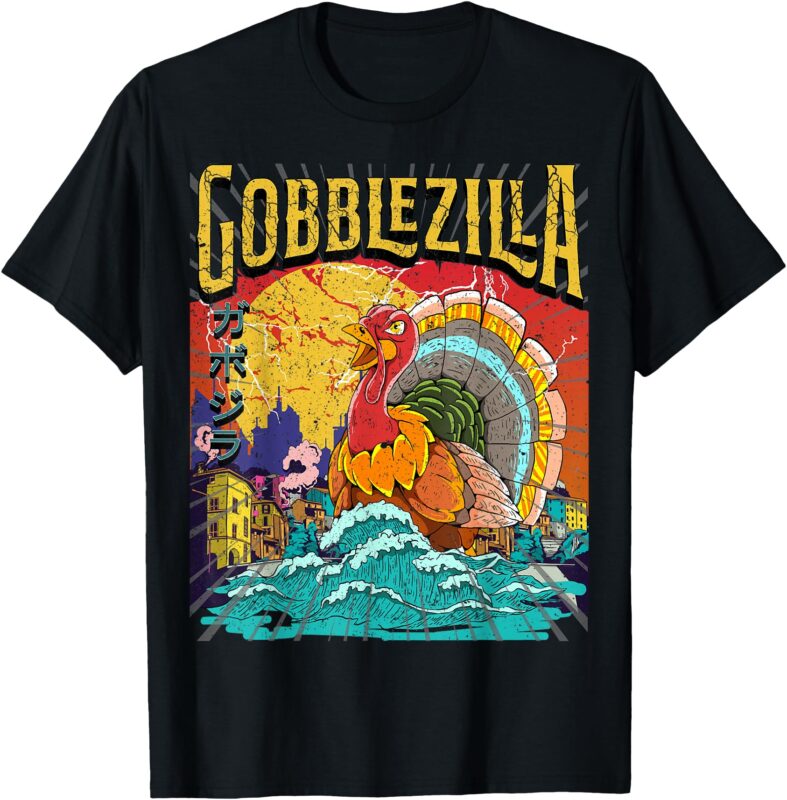 Turkey Day Thanksgiving Gobblezilla T-Shirt