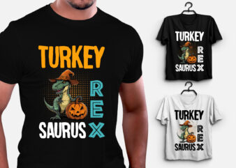 Turkey saurus t rex thanksgiving t-shirt design