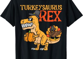 Turkeysaurus Rex Dab Turkey Dino Toddler Boys Thanksgiving T-Shirt