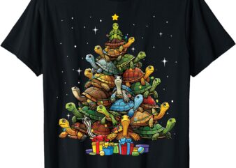 Turtle Tree Christmas Tree Adorable Turtle Christmas Tree T-Shirt