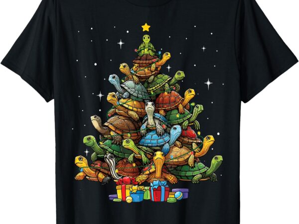 Turtle tree christmas tree adorable turtle christmas tree t-shirt