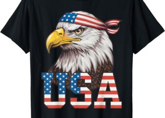 USA American Flag Men Women Kids Bald Eagle Patriotic T-Shirt