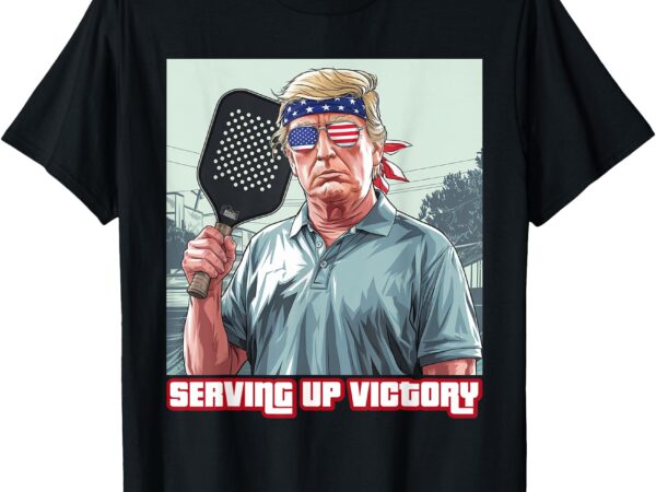 Usa pickleball champ patriotic trump political & pickleball t-shirt