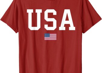 USA Women Men Kids American Flag Patriotic 4th of July T-Shirt