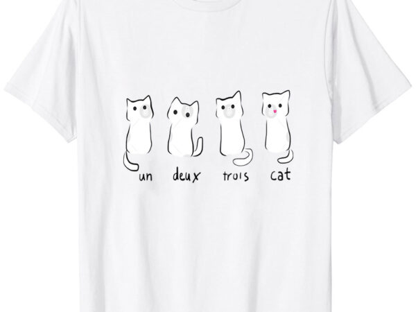 Un deux trois cat t-shirt