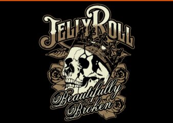 Jelly Roll Beautifully Broken Skull SVG, Beautifully Broken Skull SVG