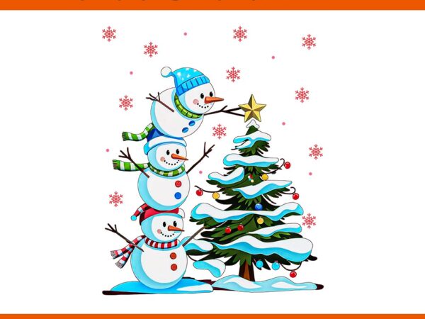 Tree snow man png, snowman chistmas png, snowman tree xmas png, snowman png t shirt designs for sale