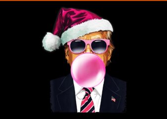 Pink Trump Bubble Gum PNG, Trump Bubble Christmas PNG